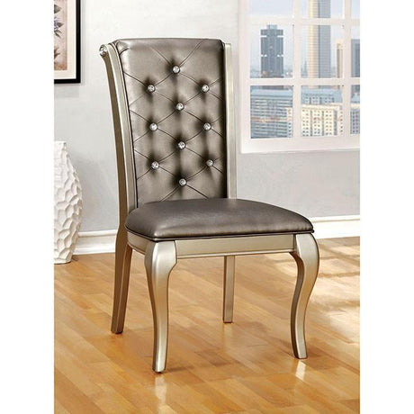 Amina Champagne Dining Table - Furniture World