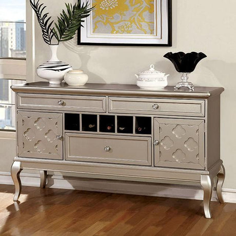 Amina Champagne Dining Table - Furniture World