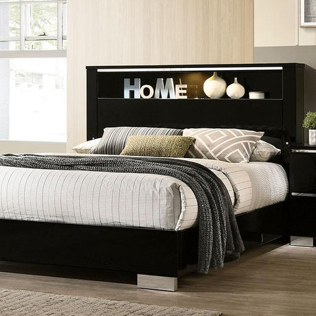 Carlie Bed White & Black - Furniture World