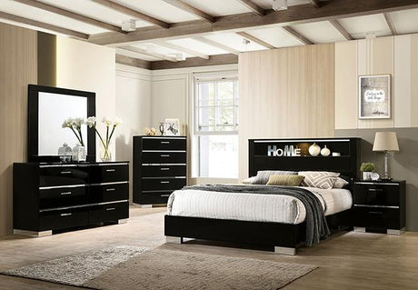 Carlie Bed White & Black - Furniture World