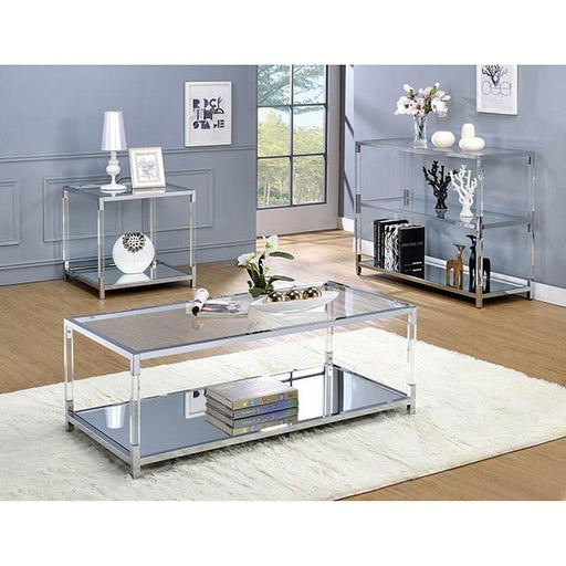 Ludvig Chrome/Clear End Table image