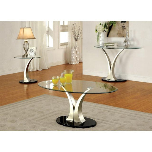 VALO Satin Plated/Black End Table image