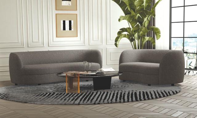 VERSOIX Loveseat, Charcoal Gray - Furniture World