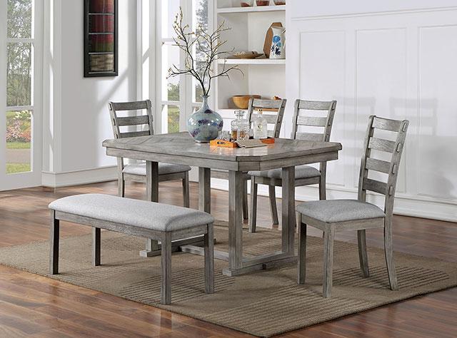 LAQUILA Dining Table, Gray - Furniture World