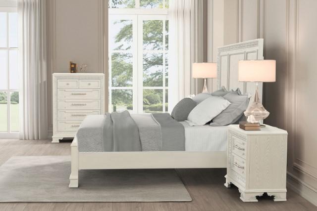 Stella Mia 4 Pc 5 Pc Queen Bedroom Set White - Furniture World