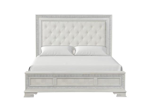Stella Mia 4 Pc 5 Pc Queen Bedroom Set White - Furniture World