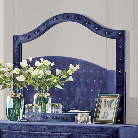 Alzire Black & Blue Mirror - Furniture World