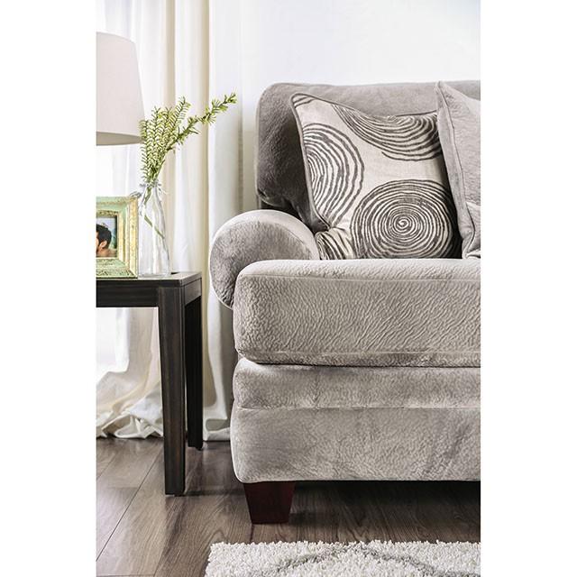 Bonaventura Gray/Pattern Sofa - Furniture World