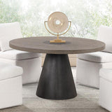 Broager 5 Pc Dining Table Set (White Caster Chairs) Rustic Oak