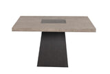 Broager 5 Pc Dining Table Set (White Caster Chairs) Walnut
