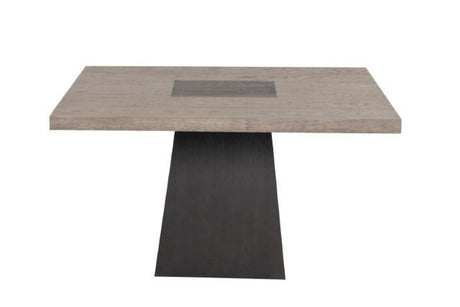 Broager 5 Pc Dining Table Set (White Swivel Chairs) - Furniture World