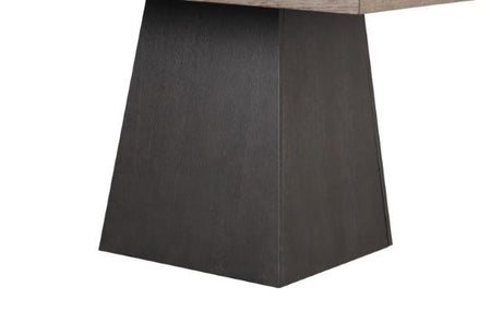 Broager 5 Pc Dining Table Set (White Caster Chairs) Walnut - Furniture World