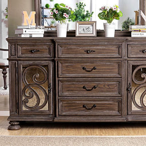 ARCADIA Rustic Natural Tone Server - Furniture World