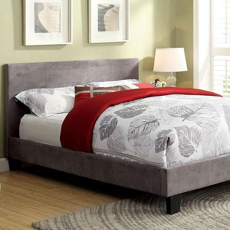 Winn Park Bed Espresso, Velvet, & White - Furniture World