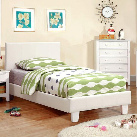 Winn Park Bed Espresso, Velvet, & White - Furniture World
