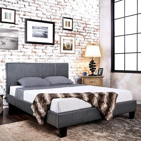 Winn Park Cal.King, E.King, Twin, & Full Bed Chrome, Gray, Brown, & Chrome - Furniture World
