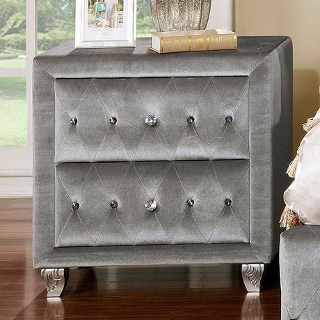 Alzir Night Stand Gray - Furniture World