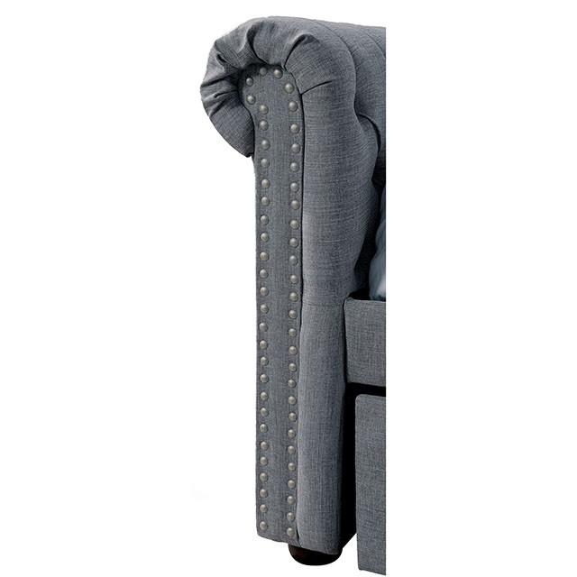 LEANNA Gray Daybed w/ Trundle, Gray - Furniture World