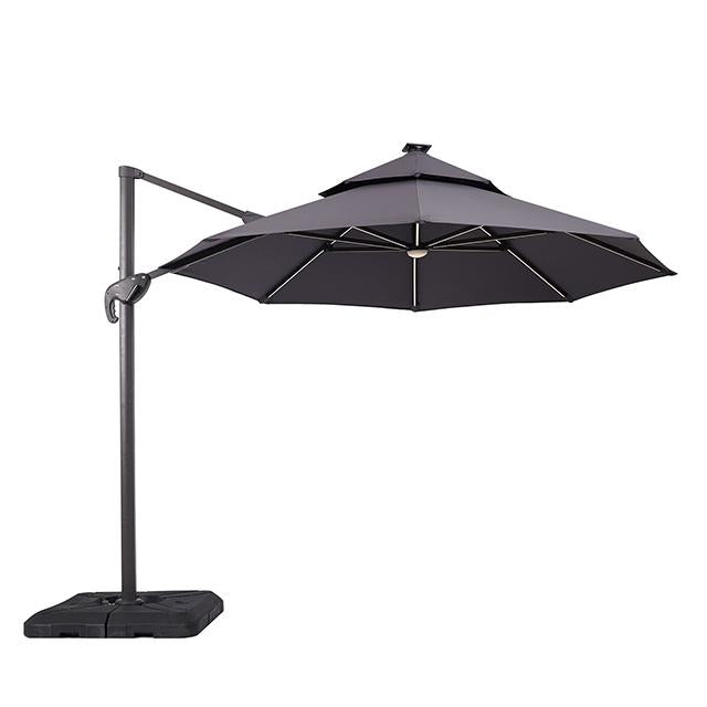 Nuti 10 Ft Round Umbrella w/ LED Light + 37" Large Base image