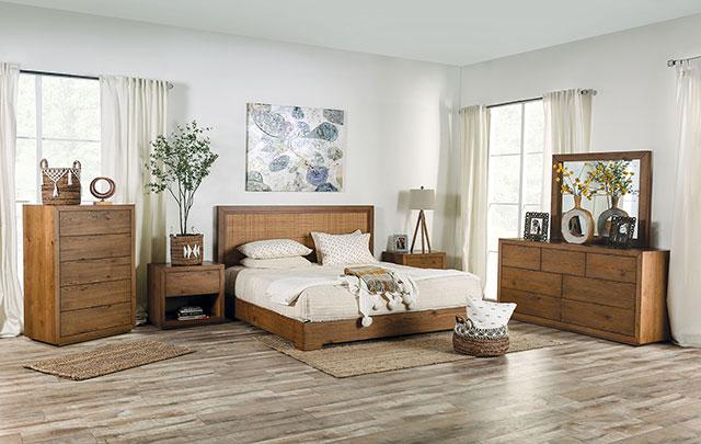 LEIRVIK Dresser, Light Walnut - Furniture World