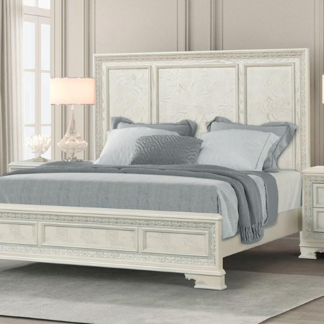 Stella Mia 4 Pc 5 Pc Queen Bedroom Set White - Furniture World