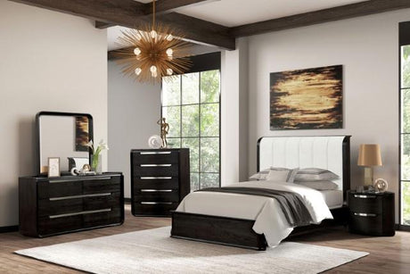 Osterley Queen & E.King Bed Grey & Black - Furniture World