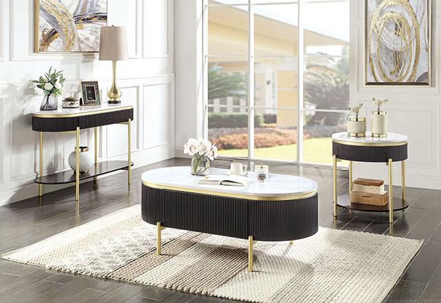 KOBLENZ End Table, Dark Walnut - Furniture World