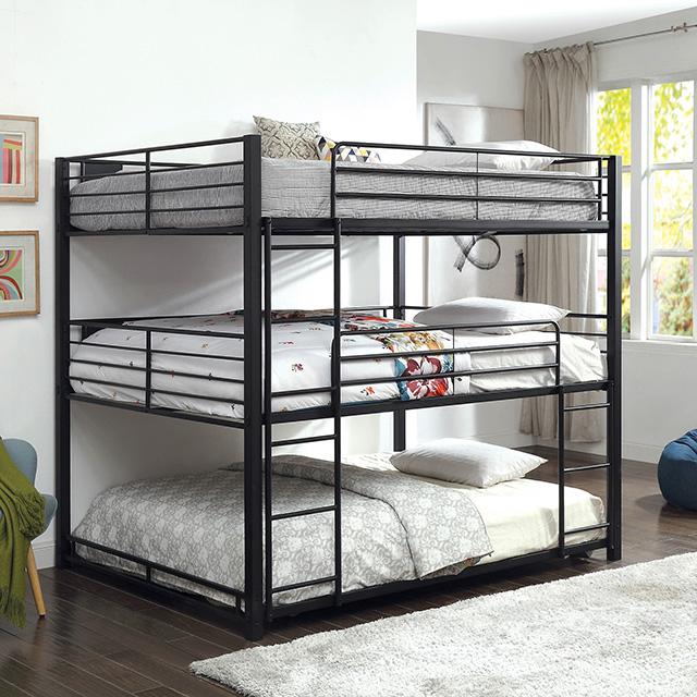 Olga I Antique Black Full/Full Bunk Bed