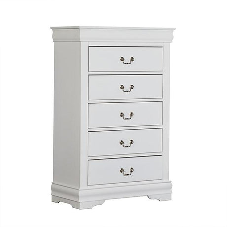 Louis Philippe Chest White - Furniture World