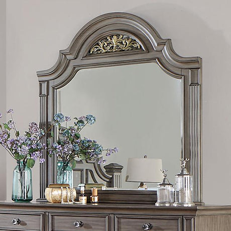 SYRACUSE Mirror, Gray - Furniture World