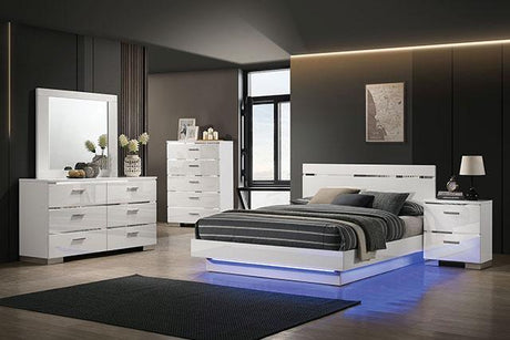 Erlach Bed Black & White - Furniture World