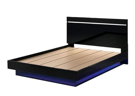 Erlach Bed Black & White - Furniture World