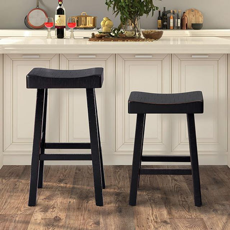 Biasca 24" Stool (2/CTN) White, Brown, & Black - Furniture World