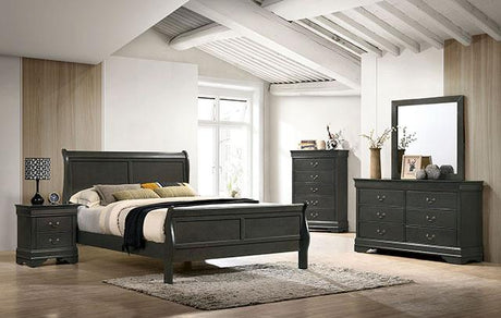 Louis Philippe Night Stand Gray - Furniture World