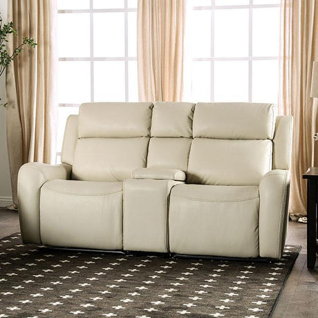 Barclay Power Loveseat Beige - Furniture World