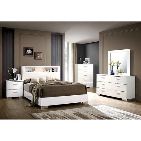 Carlie Bed White & Black - Furniture World