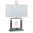 Jessica Brushed Steel 17"H Steel Table Lamp - Furniture World