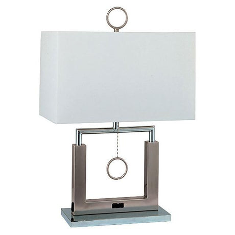 Jessica Brushed Steel 17"H Steel Table Lamp - Furniture World