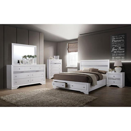 Chrissy White Mirror - Furniture World