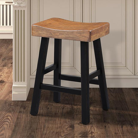 Biasca 24" Stool (2/CTN) White, Brown, & Black - Furniture World
