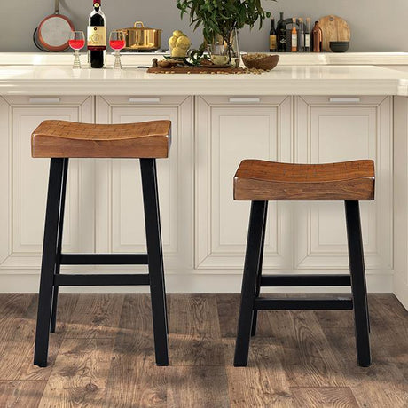 Biasca 29" Stool (2/CTN) White, Brown, & Black - Furniture World