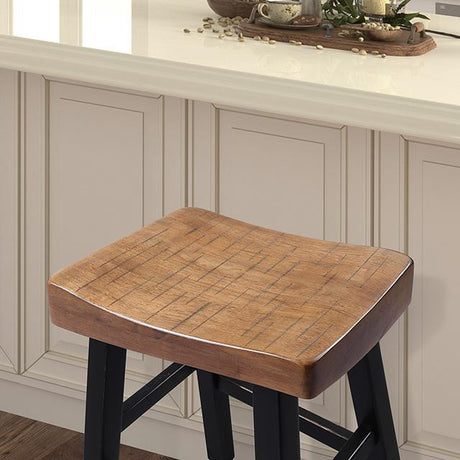 Biasca 24" Stool (2/CTN) White, Brown, & Black - Furniture World