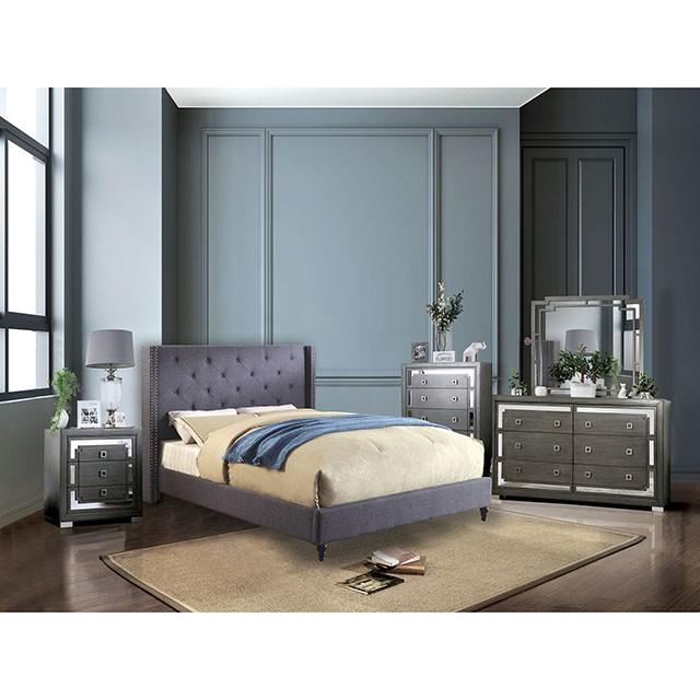 Anabelle E.King Bed Purple & Natural - Furniture World