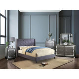 Anabelle E.King Bed Purple & Natural - Furniture World