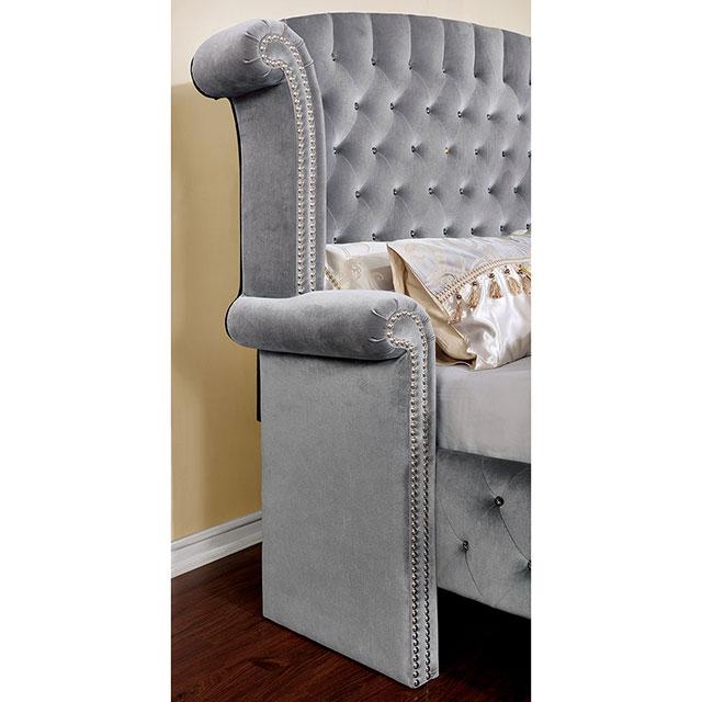 Alzir Night Stand Gray - Furniture World