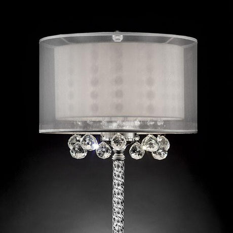 30"H Table Lamp, Hanging Crystal - Furniture World