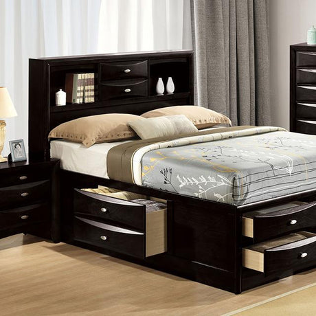 Zosimo Bed Black, Chrome, & Grey - Furniture World