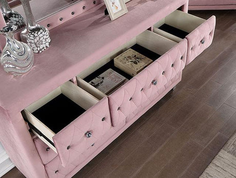 Zohar Bed Black & Pink - Furniture World