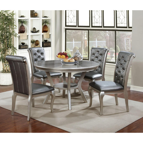 Amina Champagne Round Table - Furniture World