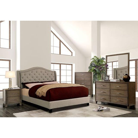 Carly Bed Grey & Brown - Furniture World